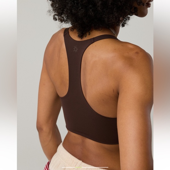 OFFLINE By Aerie Real Me Hold Up! Racerback Deep Earth Sports Bra Size L/G DD - Picture 3 of 6